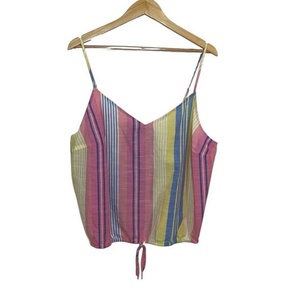 Lane Bryant Tops - Lane Bryant Pastel Stripes Cotton Cami, 22